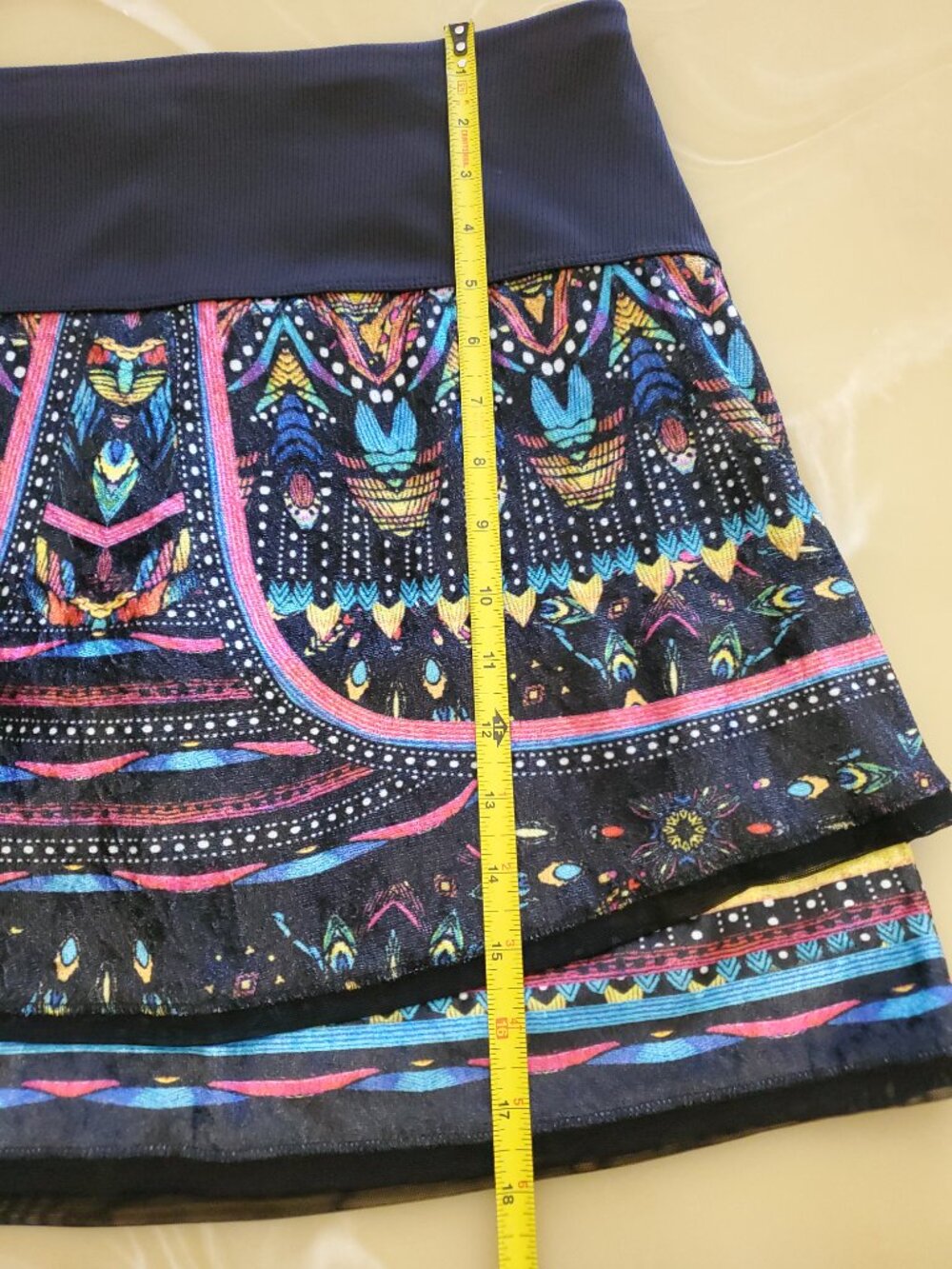 Lucky in Love Velvet Tiered Tennis Golf Pickleball Athletic Skirt Size Large - Picture 5 of 13